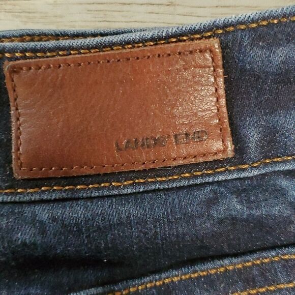 Lands' End Women's Mid Rise Skinny Jeans Blue Deepest Indigo 12‎ Petite 511819 - Picture 6 of 12